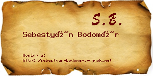 Sebestyén Bodomér névjegykártya